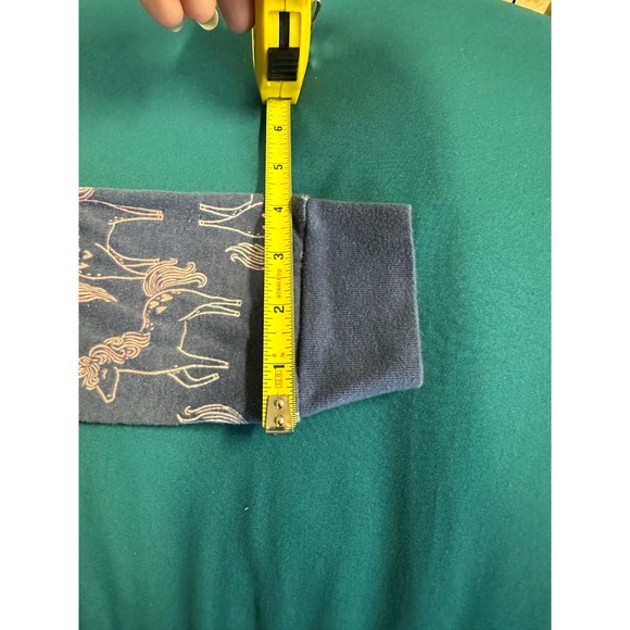 Girls Unicorn Pajama Pants Sleepwear Bottoms Navy Pink Sparkle Size M - Picture 4 of 5